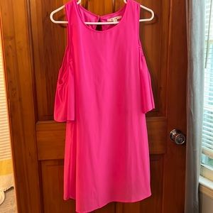 Miami hot pink cold shoulder large dress